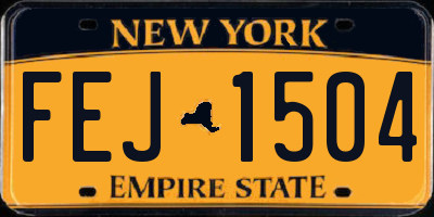 NY license plate FEJ1504