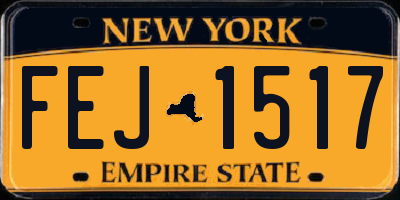 NY license plate FEJ1517