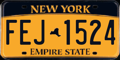 NY license plate FEJ1524