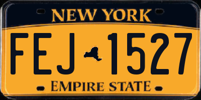 NY license plate FEJ1527