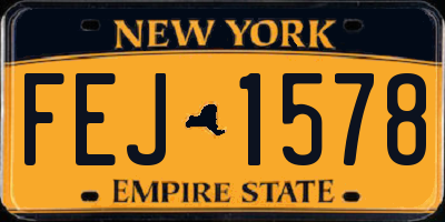 NY license plate FEJ1578