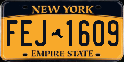 NY license plate FEJ1609