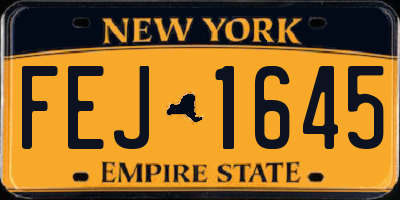 NY license plate FEJ1645
