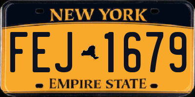 NY license plate FEJ1679