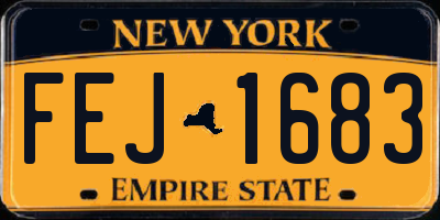 NY license plate FEJ1683