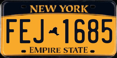 NY license plate FEJ1685