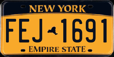 NY license plate FEJ1691