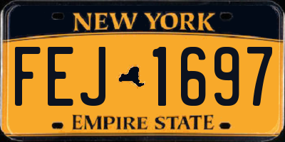 NY license plate FEJ1697