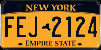 NY license plate FEJ2124