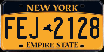 NY license plate FEJ2128