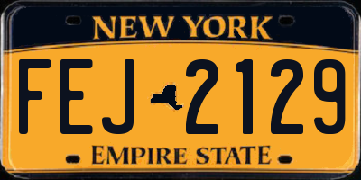 NY license plate FEJ2129