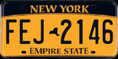 NY license plate FEJ2146