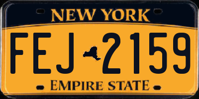 NY license plate FEJ2159