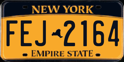 NY license plate FEJ2164
