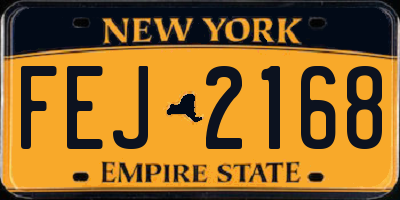 NY license plate FEJ2168