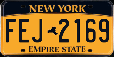 NY license plate FEJ2169