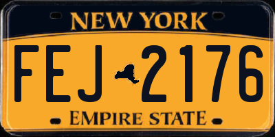 NY license plate FEJ2176