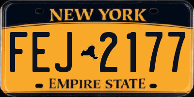 NY license plate FEJ2177