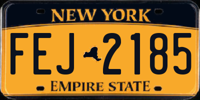 NY license plate FEJ2185