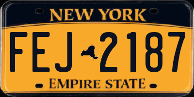 NY license plate FEJ2187
