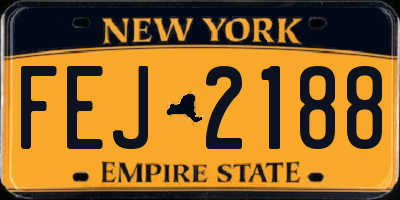 NY license plate FEJ2188