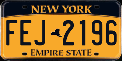 NY license plate FEJ2196