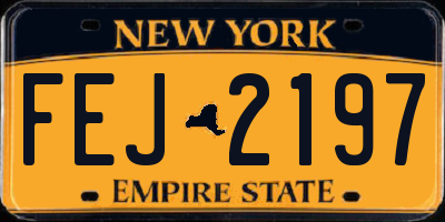 NY license plate FEJ2197