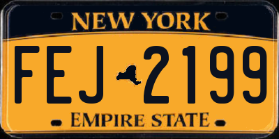 NY license plate FEJ2199