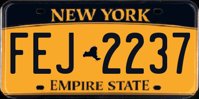NY license plate FEJ2237