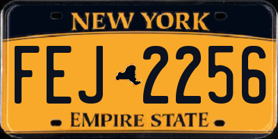 NY license plate FEJ2256