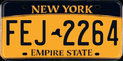 NY license plate FEJ2264