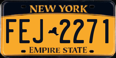 NY license plate FEJ2271