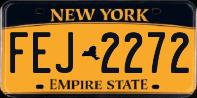 NY license plate FEJ2272