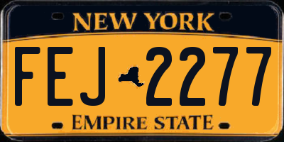 NY license plate FEJ2277