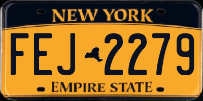NY license plate FEJ2279