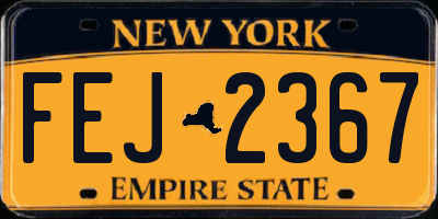 NY license plate FEJ2367