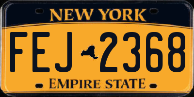 NY license plate FEJ2368