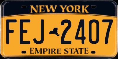 NY license plate FEJ2407