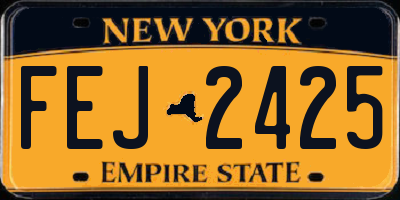 NY license plate FEJ2425