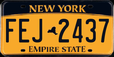 NY license plate FEJ2437