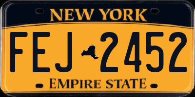 NY license plate FEJ2452
