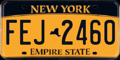 NY license plate FEJ2460