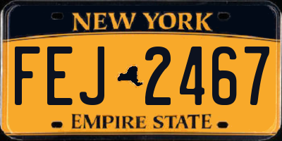 NY license plate FEJ2467