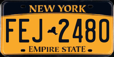 NY license plate FEJ2480