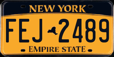 NY license plate FEJ2489