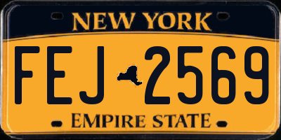 NY license plate FEJ2569