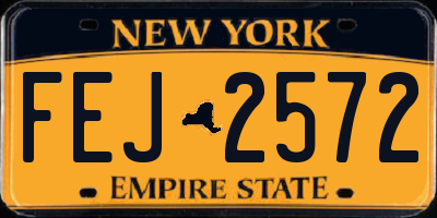 NY license plate FEJ2572