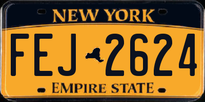 NY license plate FEJ2624