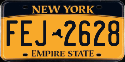 NY license plate FEJ2628