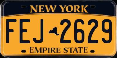 NY license plate FEJ2629